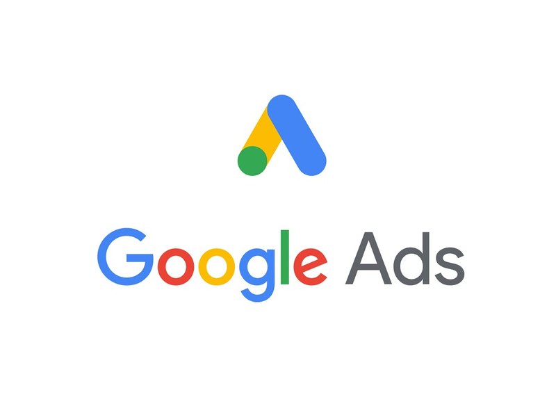 Google Ads logo featuring a multicolored triangular design above the text 'Google Ads